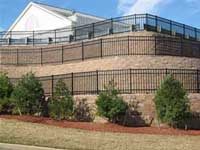 Retaining Wall Terraces with Fences above