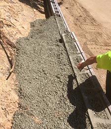No-fines concrete installation