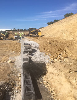 Retaining Wall Construction at Interchange 55 Logistics Park