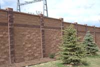 Meadow Substation Concrete Block Fence