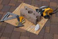 Tools for Splitting a concrete block