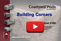 Building Patio Walls with corners