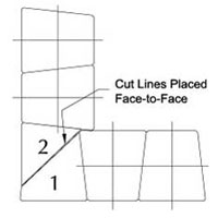 Cut caps along the marked line