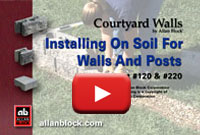 Building a patio wall on soil