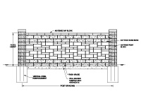 Block Fence Ashlar Pattern Standard Bond Beam: AB Fence