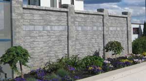 Castellated Fence With Texture Banding