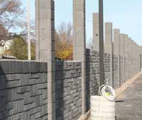 Concrete fence construction
