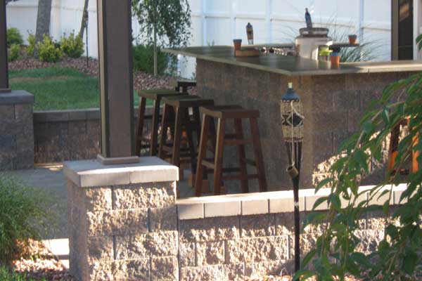 Patio surround and bar