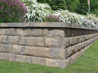 Retaining Wall: AB Fieldstone Cascade Facing Series