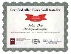 Contractor Certificate
