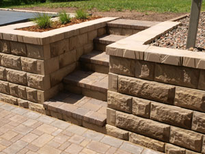 Stairs with AB Fieldstone