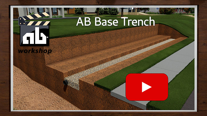 How to prepare retaining wall base