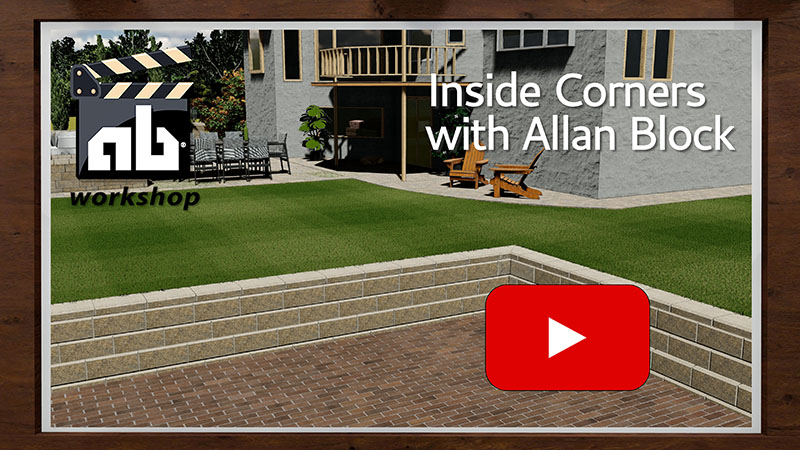 How to build an inside corner in a retaining wall