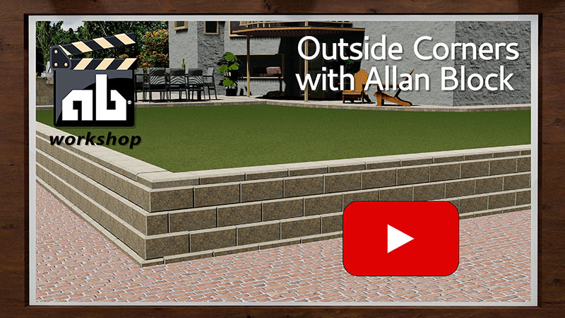 How to build an outside corner in a retaining wall